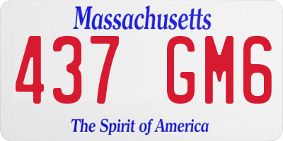 MA license plate 437GM6