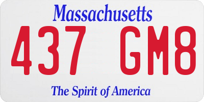MA license plate 437GM8