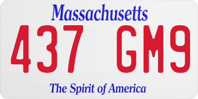 MA license plate 437GM9