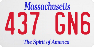 MA license plate 437GN6