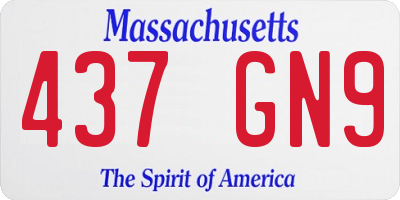 MA license plate 437GN9