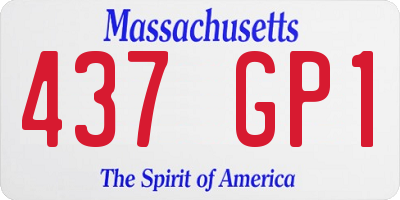 MA license plate 437GP1