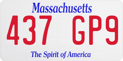 MA license plate 437GP9