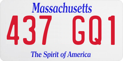 MA license plate 437GQ1