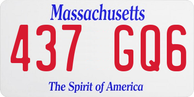 MA license plate 437GQ6