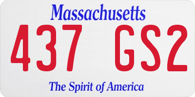 MA license plate 437GS2