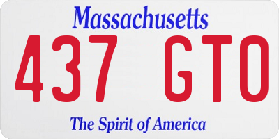 MA license plate 437GT0