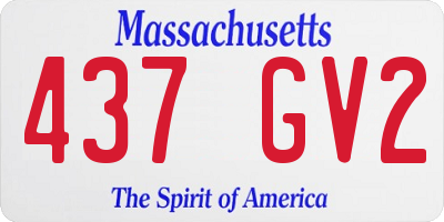 MA license plate 437GV2