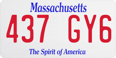 MA license plate 437GY6