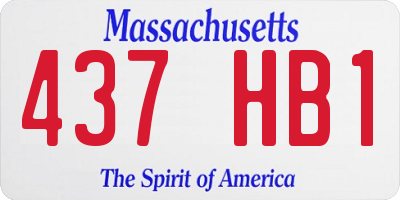 MA license plate 437HB1