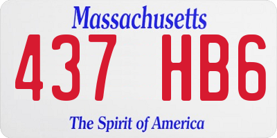 MA license plate 437HB6