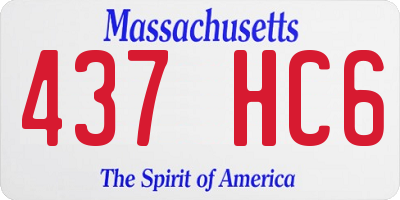 MA license plate 437HC6