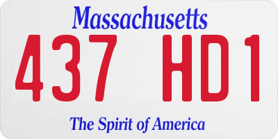 MA license plate 437HD1