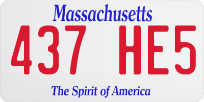 MA license plate 437HE5