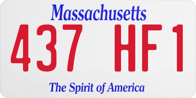 MA license plate 437HF1