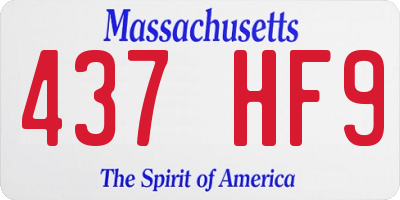 MA license plate 437HF9
