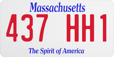 MA license plate 437HH1