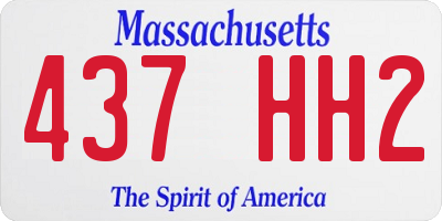 MA license plate 437HH2