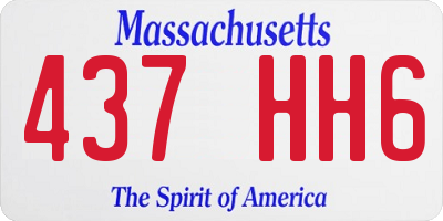 MA license plate 437HH6