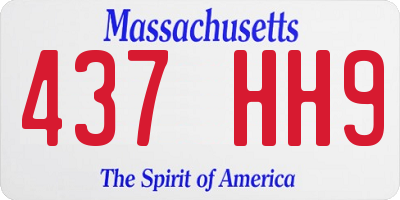 MA license plate 437HH9