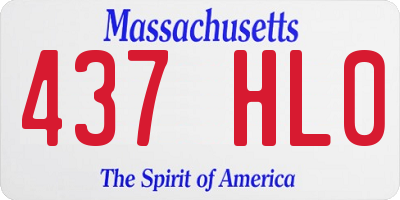 MA license plate 437HL0