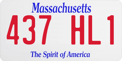 MA license plate 437HL1