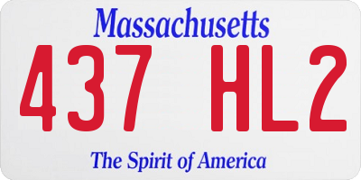 MA license plate 437HL2