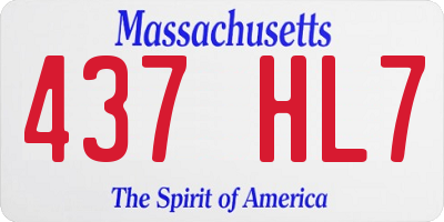 MA license plate 437HL7