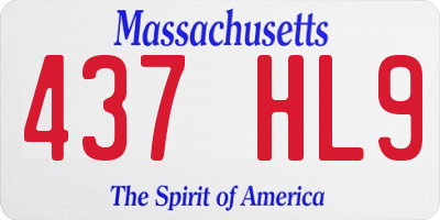 MA license plate 437HL9