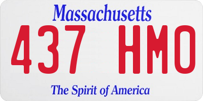 MA license plate 437HM0
