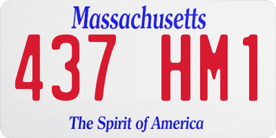 MA license plate 437HM1