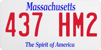 MA license plate 437HM2