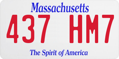 MA license plate 437HM7