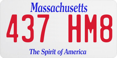 MA license plate 437HM8