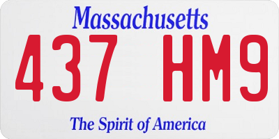 MA license plate 437HM9