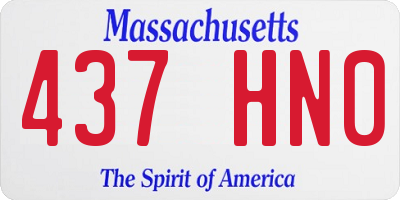 MA license plate 437HN0