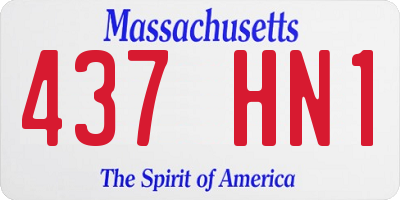 MA license plate 437HN1