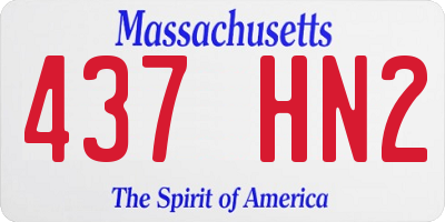 MA license plate 437HN2