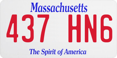 MA license plate 437HN6