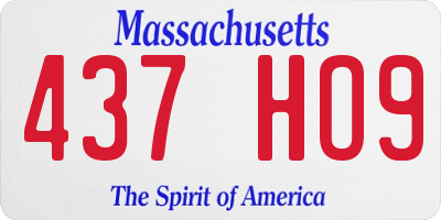 MA license plate 437HO9
