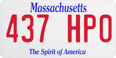 MA license plate 437HP0