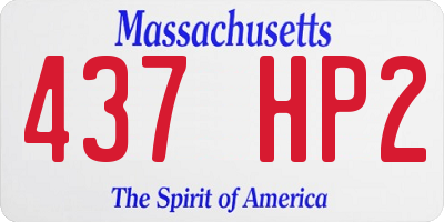 MA license plate 437HP2