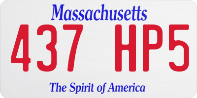 MA license plate 437HP5