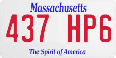 MA license plate 437HP6
