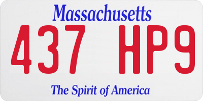 MA license plate 437HP9