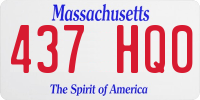 MA license plate 437HQ0