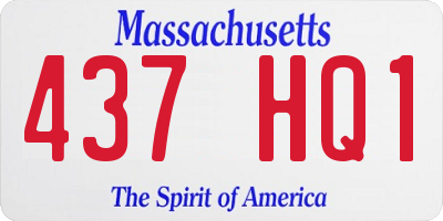 MA license plate 437HQ1