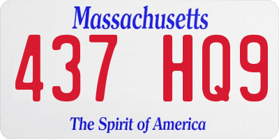 MA license plate 437HQ9