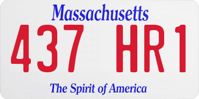 MA license plate 437HR1