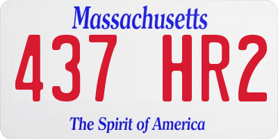 MA license plate 437HR2